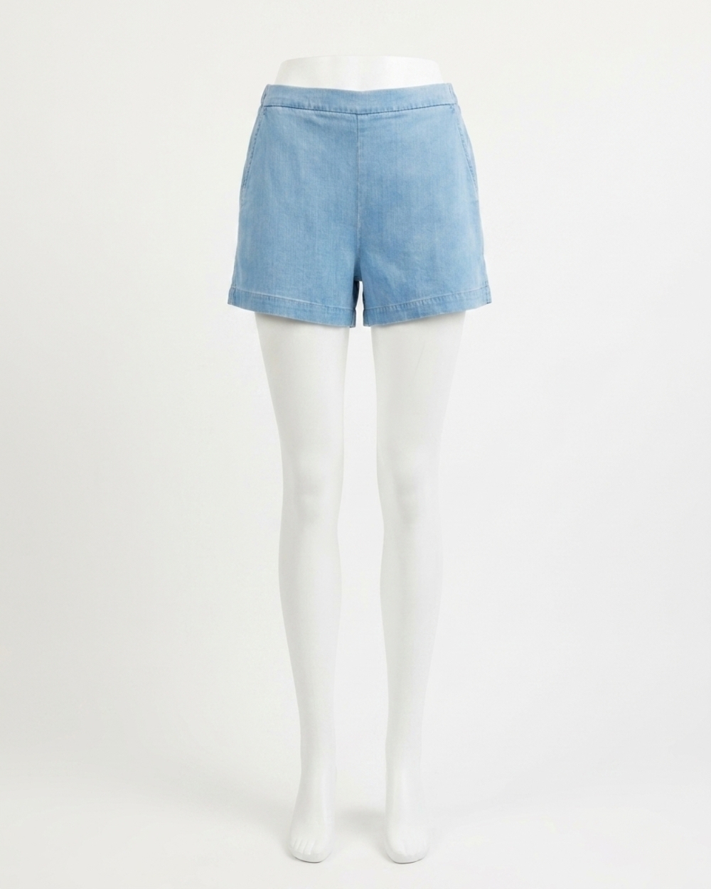NEW BELLA DAHL catalina clean front shorts in indigo lake wash
